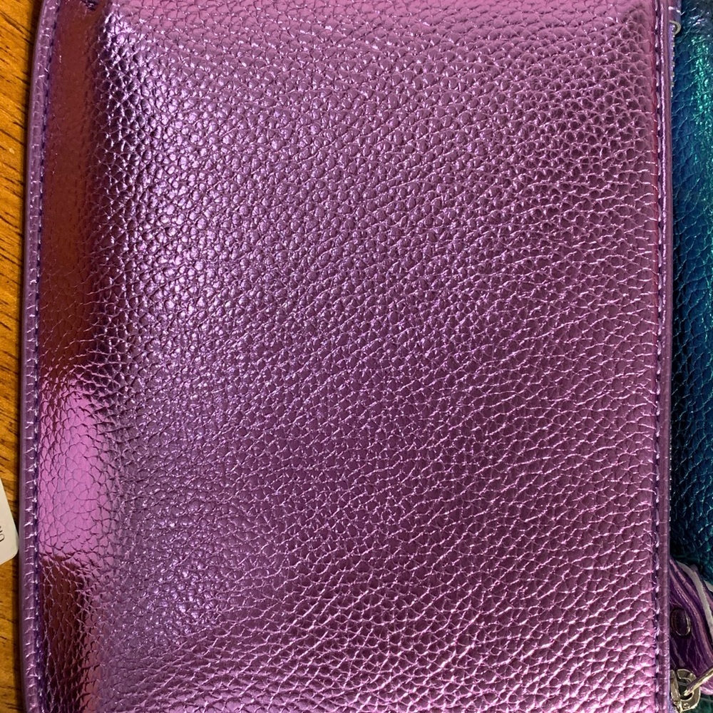 UE Metallic Mini Clutch wristlet purple